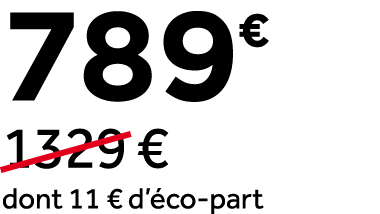 789￼ ￼1329 € dont 11 € d’ co part