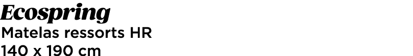 Ecospring Matelas ressorts HR 140 x 190 cm 